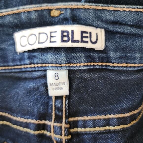 Code Blue Chelsea Classic Straight Stretch Blue Denim Woman's Jeans Size 8 - Picture 4 of 5